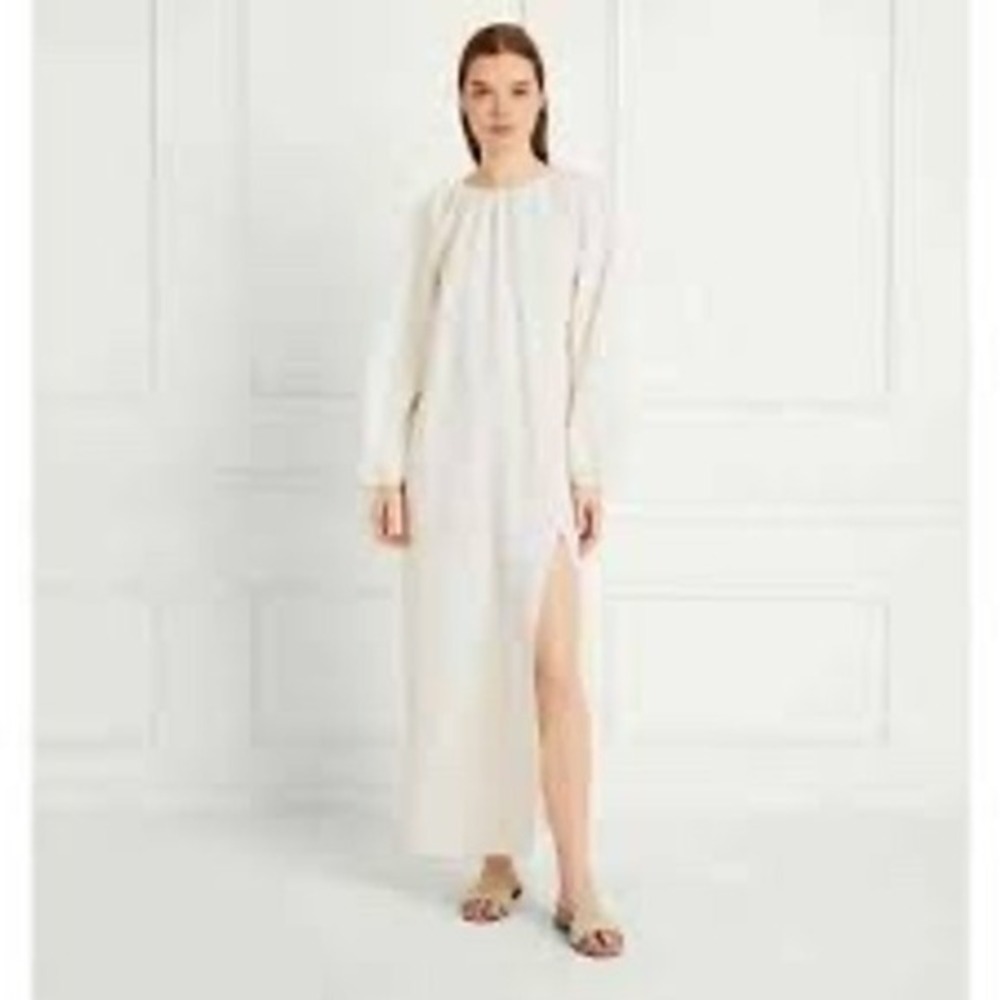 HILL HOUSE The Simone Maxi Dress in Coconut Milk (Offwhite)